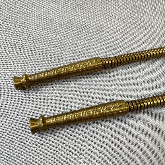 Vintage Jack Smile Egyptian Revival Art Deco Style Brass Bolo Necklace - Picture 14 of 16